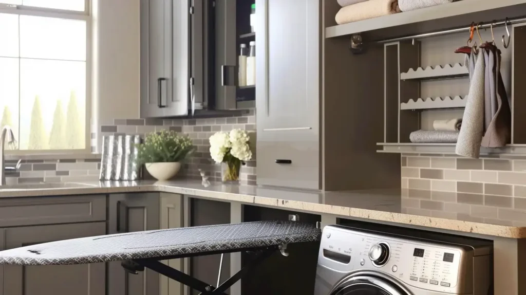 Modern Laundry Room Fold-out Ironing Board