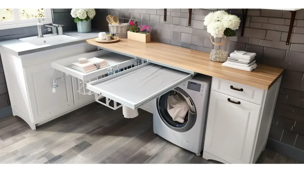 Modern Laundry Room Folding Station