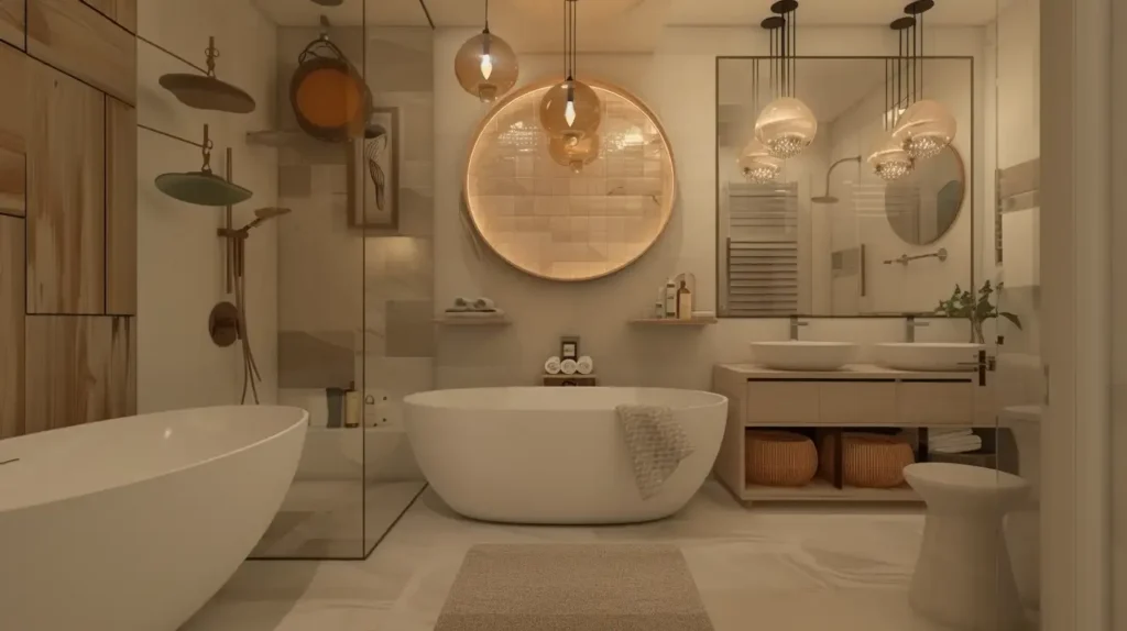 Modern Master Bathroom Ideas Warm and Inviting Color Palette