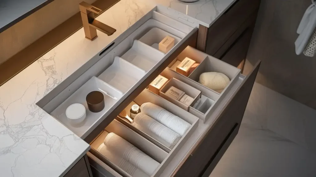 Modern Master Bathroom Ideas Customized Storage Solutions
