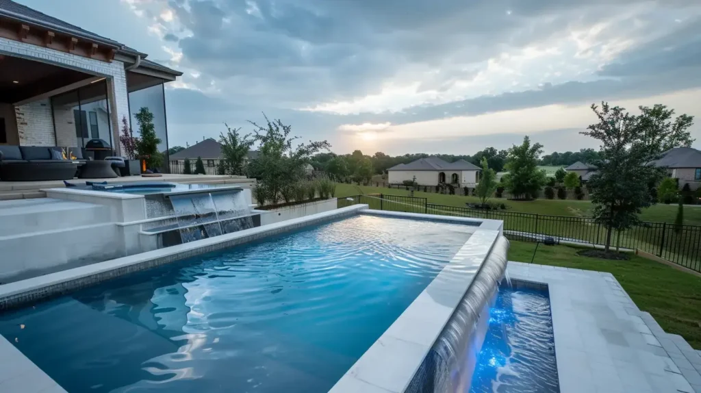 Modern Backyard Infinity Pool