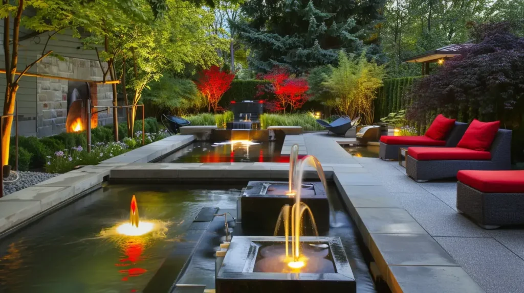 Modern Backyard Water Features