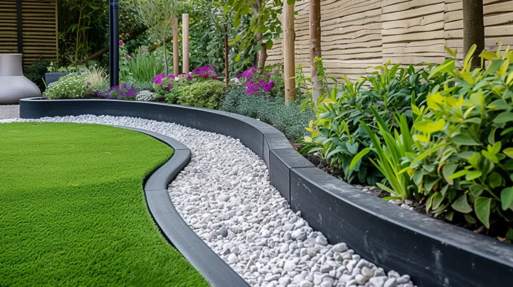 contemporary garden Rubber Edging