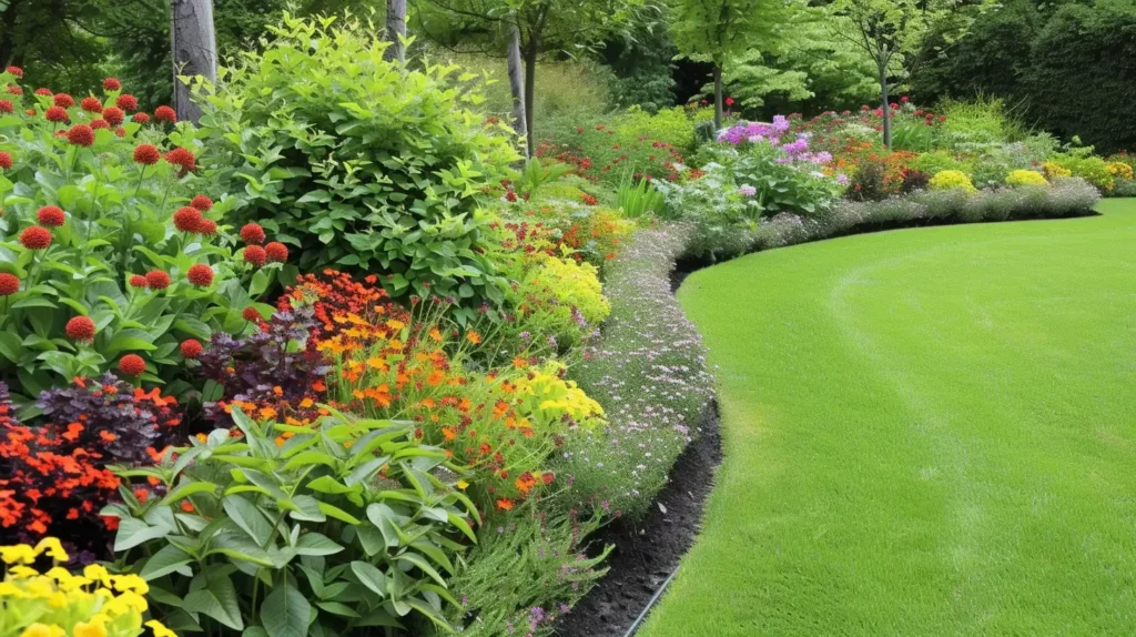 contemporary garden Colorful Accents and Foliage
