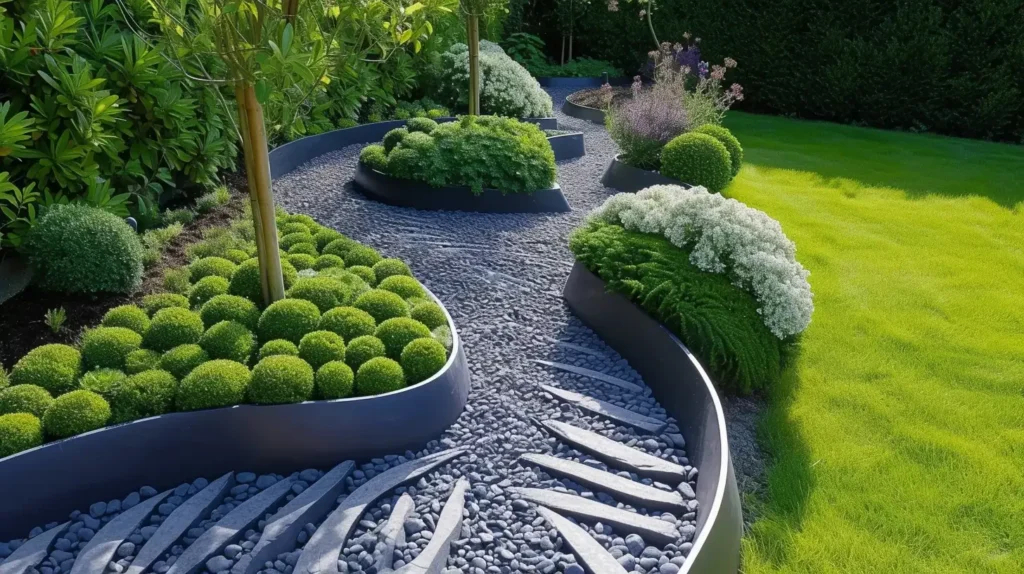 contemporary garden edging